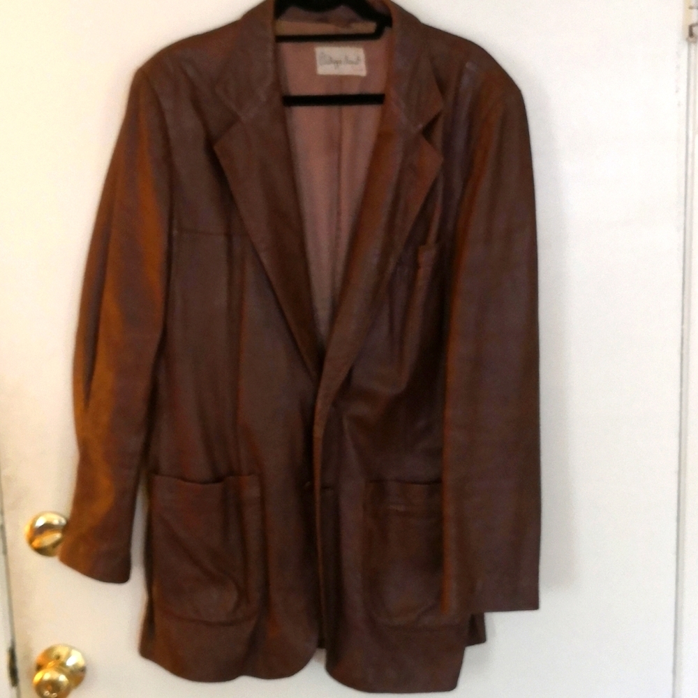 Philippe Monet leather sport jacket